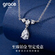 Grace Girl Platinum Rupert's Tears Necklace Women's Water Drop Pendant Clavicle Chain Birthday Confession Heartfelt Gift for Girlfriend and Wife Engraved Greeting Card Platinum Rupert's Tears Necklace