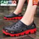 Cartelo Sandalias de tamaño extra grande para zapatos de agujero de doble propósito transpirable y sin deslizamiento para hombres para hombres más grasas más sandalias más grandes zapatos de playa 48 S9859 Negro 42