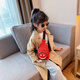 Talentierter Kinder Rucksack im Freien kleine Brusttasche Mode Crossbody Bag Junge und Mädchen trendige Tasche süßes Smiley Gesicht Mini kleiner Dinosaurier Gelb gelb