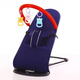
Baby rocking chair, baby coaxing artifact, foldable deck chair, cradle, baby sleeping, rocking bed, children's automatic soothing rocking chair, red cotton cloth, with toy stand + [send three toys]