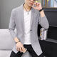 Wanpai Mo spring and autumn mid-length sweater men's cardigan jacket slim sweater top autumn sweater trendy men's clothing K20 black 3XL 145-160Jin [Jin equals 0.5 kg] wear