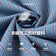 JASONWOOD high-end brand men's short-sleeved shirt men's summer thin stripes business casual loose men's shirt top light gray stripes L 175/50