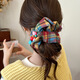 Songchuang Mengyu autumn and winter interesting colorful plaid large intestine hair tie cute low ponytail head rope niche ins style hair rope rubber band hair tie-color