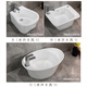 Fenglanqing ceramic footbath footbath footbath bathroom massage porcelain footbath footbath home floor-standing A style complete set with square faucet (King Kong glazed)