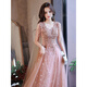 Remtin evening dress 2024 new light luxury niche high-end heavy industry banquet temperament celebrity fairy sense host female picture color 3XL
