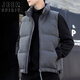 JEEP SPIRIT Jeep Down Vest Men's Jacket Autumn and Winter Waistcoat Lightweight Warm Sleeveless Stand Collar Men's Clothing