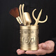 Jiutang Pure Brass Tea Ceremony Six Gentlemen Set Tea Clamps, Tea Knife and Spoon Three-piece Set High-end Tea Making Tools Tea Accessories Five Cows - Brass Tea Ceremony Six Gentlemen