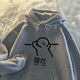 Sweat-shirt à capuche Nukm hommes et femmes automne et hiver nouvelle marque de style lazy de style paresseux plus en velours épais en vrac top tendance fine T1-White-3271 Fleur noire imprimée M [recommandé de porter à l'intérieur de 80-100 Jin [Jin est égal à 0,5 kg]]]