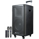 SANSUI L12 outdoor professional karaoke singing performance square dance audio mobile trolley Bluetooth speaker portable subwoofer high-power conference training indoor and outdoor 8 inches 15 inches L15pro + dual microphones + free audio bracket