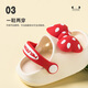 Deer Mili baby hole shoes girl summer 1-3 years old 2 home eva baby anti-slip soft bottom new children's slippers strawberry red inner length 15cm