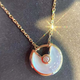 Fat Donglai same style amulet necklace 18k gold 2024 new women's silver plated 18K rose gold red malt amulet necklace white mother-of-pearl