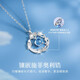 Zhou Dajin CHOW TAI KING999 pure silver eucalyptus and bird sterling silver necklace girls high-end pendant birthday Valentine's Day gift for girlfriend eucalyptus and bird/brand gift box/free engraving