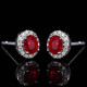 Tingliang 18K gold 0.60 carat pigeon blood red ruby earrings diamond earrings colorful treasure earrings in stock