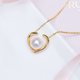Chishe 18k gold love freshwater pearl pendant for girlfriend fashionable simple design jewelry gift 18k gold-