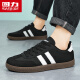 Zapatos para hombres Warrior Autumn Autumn Breathable informal Sports Shoes Retro Shoe Retro Forrest Gump Shoes 0053 Blanco y negro 41