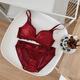Langsha red bra set, push-up and breast adjustment, zodiac year is the year of the horse, Qiji women's underwear, no wire bra