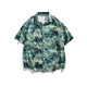 
FOG SKY Hawaiian style short-sleeved floral shirt men summer couple travel loose casual tops beach jacket men and women HK-6629 Madagascar black M (recommended 110-130Jin [Jin equals 0.5 kg])