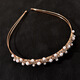 Meng Junchen bridal tiara hair accessories diamond-encrusted imitation pearl headband Korean style fashionable and elegant rhinestone double-layer hairpin headband style 6 pearl silver