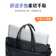 POLO briefcase soft leather men's business handbag 16-inch computer bag horizontal shoulder file bag birthday gift