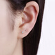 Dijing S999 silver earrings for women, simple double-headed ear sticks, no need to pick birthday gifts for sleeping, ear piercing invisible