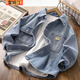 Remtin boys' denim shirt spring and autumn new children's long-sleeved casual jacket thin shirt medium and large children's cardigan top denim blue size 90 recommended height 85cm