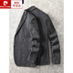 Pierre Cardin autumn and winter wool suit men's jacket youth Korean style woolen casual small suit men's slim single top gray 50/180