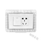 Waterproof socket waterproof cover socket box self-adhesive adhesive sticker 118 type one-two-position universal waterproof box free installation splash-proof box 10-hole socket protective cover 118 two-position blue sticker
