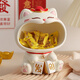 Qile Lucky Cat Housewarming Gift New Year Moving Porch Ornament Living Room Key Storage Rack New Home Gift Decoration Bell Cat + Storage Rack