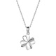 RHM platinum necklace women's four-leaf clover platinum pendant high-end clavicle chain birthday and Valentine's Day gift for girlfriend Platinum four-leaf clover pendant + platinum chain + certificate