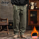 JEEP SPIRIT休闲裤男士冬季加厚阔腿工装裤一体绒直筒运动长裤子男款 695土黄【一体绒】 XL
