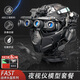 Soldat tactique Fast Quadruple Night Vision Device Set Communication Collet Tactical Fans militaires Collectionne les périphériques de gibier de haute précision Casque noir + Écouteurs + couvercle de casque unique (54-58 cm)