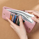 viney first layer cowhide short women's wallet student folding coin purse large capacity wallet wallet female light luxury document bag