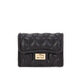 Gboni Fashion Card Bag Women's Short High-end Key Coin Bag Gift Leather Mini Gift Small Wallet Student Coin Wallet Classic Black