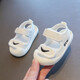 Rabbit Big Wen Infant and Toddler Sandals 0-1 Years Old Baotou Toddler Shoes Summer Anti-Slip Soft Sole Boys and Girls Shoes 6-12 Months BXW White Sandals 1 Pair Single Size 13.5cm Length (1-2 Years Old)