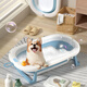 Yi Jian Dog Bath Basin Foldable Pet Bath Basin for Small and Large Dogs Special Pet Bath Basin with Drainage Cat Bath Basin Folding Bath Basin Ordinary Model without Temperature Control - Blue