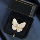 Violet Butterfly Brooch High-end Women's Exquisite Corsage 2022 New Style Pin Suit Mother's Day Gift Gold