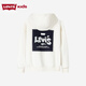 Levi's Levi's children's clothing boys' hooded sweatshirt winter new children's fleece top candy white 150/72