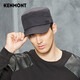 Kenmont autumn and winter large head circumference hat for middle-aged and elderly men warm short peaked cap outdoor leisure flat cap km-2679