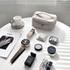 
Haofanjie makeup bag large capacity cosmetic storage bag portable travel compact waterproof professional makeup box toilet bag cosmetic bag [gray]