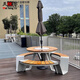Restaurant à table ronde en plein air, café, chaise de parc de loisirs en plein air, meubles de table de hall et de chaise de l'hôtel Courtyard, chaise simple en dossier 2300 * 600 * 840