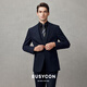 BUSYCON High-End Suit Suit Business Casual Suit Men's Groom Wedding Dress Wedding Professional Wear Formal Three-piece Set Navy Blue (Top + Pants) High Quality L 50 Reference Weight 135-145 Jin Jin equals 0.5 kg