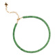 Fat Donglai's same malachite bracelet, optimized raw stone green bracelet for women, very fine single circle small jade bracelet, moss green - extension chain suitable for hand circumference 14~18cm