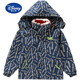Disney (Disney) Boys' Jacket Spring Autumn Winter 2025 New Spring Clothes for Big and Small Children's Tops Detachable Three-in-One Children's Charge Jacket Gray Squinting Letters Three-in-One 160 cm
