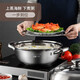 MAXCOOK 304 stainless steel steamer household large capacity steamer thickened double bottom soup pot steamer gas induction cooker universal MCZ561 visible high arch cover 1 layer 30cm