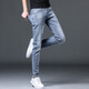 Diotu Autumn New Men's Jeans Light Luxury Brand Trendy Brand Pantalon Slim Ajustement Slim Pantalon Fashion Pantalon Men de mode Pantalon FRENDY Youth Tendy Heavy and Fasha