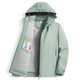 Chaqueta de gabardina de vancamel de camello occidental de las mujeres más la chaqueta corta espesada con capucha con capucha suave de la capa de choque de una sola capa 9930S Polvo de pezón Zi - Mujeres [color sólido] 2xl