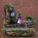 Miaoruyi Rockery Landscape Founding Water Fountain Living Room Ornements Mini Small Fish Tank Water Wheel Circulation Aaute alpine Bonsai Opening Gift 866 # Foggy Style