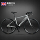 Raleigh Lanling Road Bike 700C erwachsene Männer und Frauen Schüler Geschwindigkeit Getriebe Pendler Trail Racing Ultralight Bicycle High Carbon Stahl-Silber-Bent-Griff M Code (empfohlene Höhe 165-185 cm) 16-Gang-Gate-Transformation