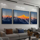 Aohan Rizhao Jinshan Wohnzimmer Dekoration Malmale High-End-Atmosphärische Malerei Moderne einfache Sofa Hintergrund Wandmalerei Triptychon JD14757 Links und links 35*50 70*50 Kristallporzellan Aluminium Legierung schwarzer Rahmen