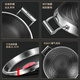 Kengq 316 wok en acier inoxydable grand coup de poêle à gaz de cuisinière à induction à double ménage à double étal